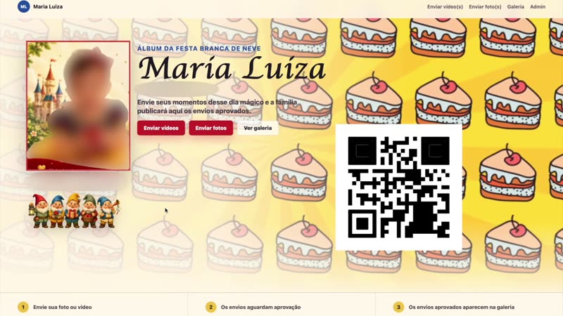 Prévia do projeto Event QR Code