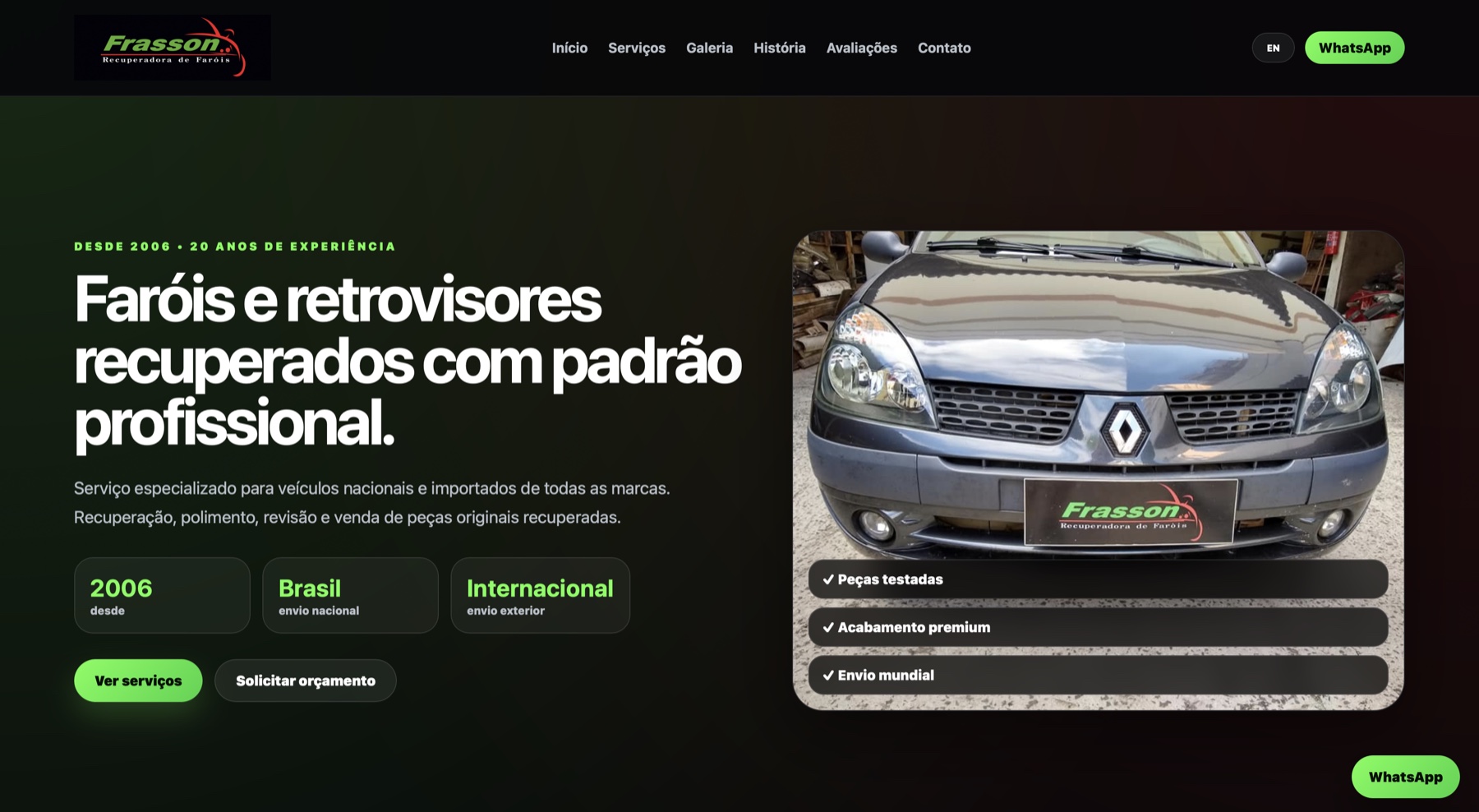 Prévia do projeto Oficina de Reparação de Carros